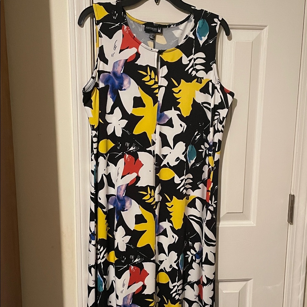 Anne Klein Multicolor Floral Maxi Dress - Picture 1 of 7